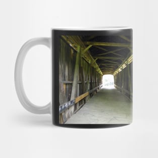 Covered Bridge Photograph Tunnel Vision Perspective Art: Available on Face Masks, Pillows, Phone Cases & Gifts Mug